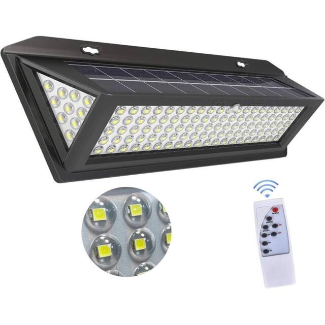 Kelvenix 118 LED Solar PIR Motion Sensor Light - Garden Outdoor Security Lamp in Black - image 1