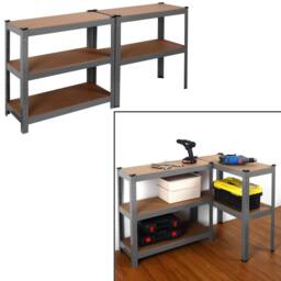 House of Home Steel Racking Shelving 5 Tier Heavy Duty Garage Storage Racks Grey - thumbnail 6