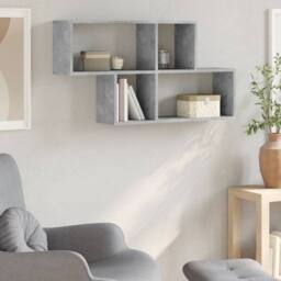 Berkfield Home Wall Shelf Concrete Grey 100x20x53 cm Engineered Wood - Size: 100 x 20 x 53 cm - thumbnail 1