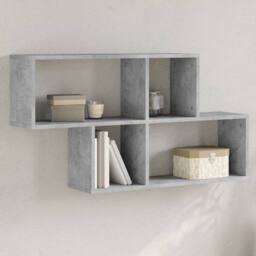 Berkfield Home Wall Shelf Concrete Grey 100x20x53 cm Engineered Wood - Size: 100 x 20 x 53 cm - thumbnail 2