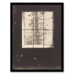 Artery8 Le Jour Day Window View Redon Vintage Framed Wall Art Print in Grey - Size: A4 - thumbnail 1