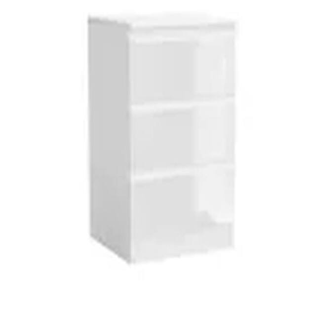 Havendro White + White 3 Drawer Wooden Bedroom Chest Cabinet No Handle - image 1