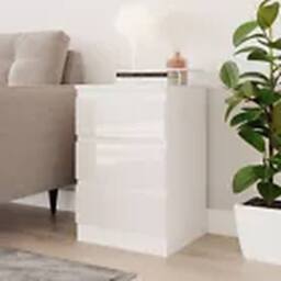 Havendro White + White 3 Drawer Wooden Bedroom Chest Cabinet No Handle - thumbnail 3