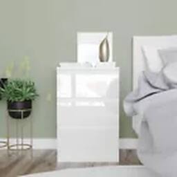Havendro White + White 3 Drawer Wooden Bedroom Chest Cabinet No Handle - thumbnail 4