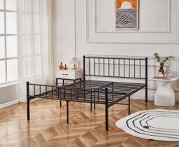 Crazy Price Beds Ltd Cromer Black Metal Bed - Size: Single - thumbnail 4