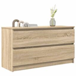 Berkfield Home TV Cabinet Sonoma Oak 100x35x54 cm Engineered Wood in Brown - Size: 100 x 35 x 54 cm - thumbnail 4