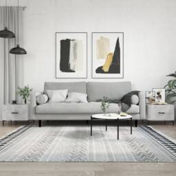 Berkfield Home Decorative Coffee Tables 2 pcs Concrete Grey 50x50x40 cm Engineer - Size: 50 x 50 x 40 cm - thumbnail 2