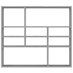 Berkfield Home Wall Shelf Grey Sonoma 90x16x78 cm Engineered Wood - Size: 90 x 16 x 78 cm - thumbnail 4