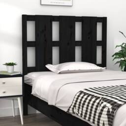 Berkfield Home Beautiful Bed Headboard Black 95.5x4x100 cm Solid Wood Pine - thumbnail 2