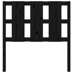 Berkfield Home Beautiful Bed Headboard Black 95.5x4x100 cm Solid Wood Pine - thumbnail 4