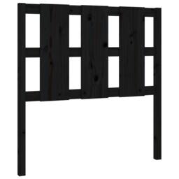 Berkfield Home Beautiful Bed Headboard Black 95.5x4x100 cm Solid Wood Pine - thumbnail 3