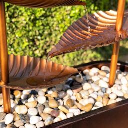Primrose Monsaraz Tiered Cascading Zinc Water Feature 153cm in Bronze - thumbnail 5