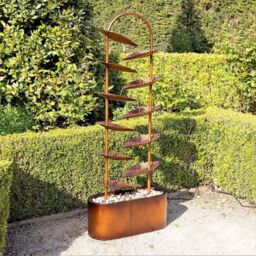 Primrose Monsaraz Tiered Cascading Zinc Water Feature 153cm in Bronze - thumbnail 4