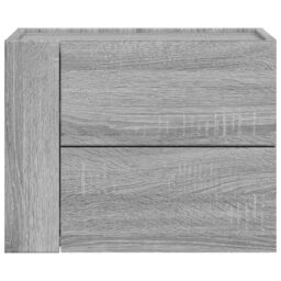 Berkfield Home Wall-mounted Bedside Cabinet Grey Sonoma 45x30x35 cm - Size: 45 x 30 x 35 cm - thumbnail 4