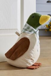 Ulster Weavers Mallard Animal Print 100% Cotton Shaped Doorstop in Beige