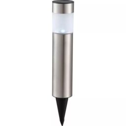 Marco Paul Set of 4 35cm Bollard Solar Lights Outdoor Stainless Steel in White - thumbnail 2