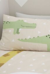 Catherine Lansfield 'Roarsome Animals' Duvet Set in Nude - Size: Single - thumbnail 2