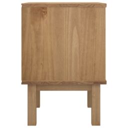 Berkfield Home Bedside Cabinet OTTA 46x39.5x57 cm Solid Wood Pine in Brown - thumbnail 5