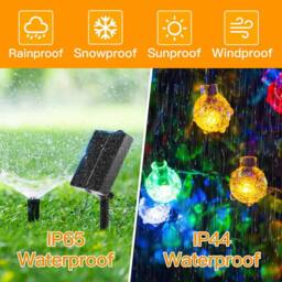 Ollny Solar String Lights 12m 100LEDs IP44 8 Modes Garden Solar Lights Auto on/off in Black - thumbnail 2