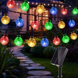 Ollny Solar String Lights 12m 100LEDs IP44 8 Modes Garden Solar Lights Auto on/off in Black - thumbnail 1
