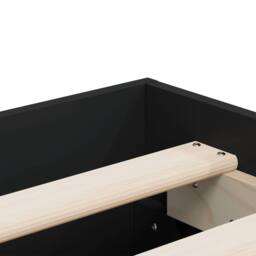 Berkfield Home Bed Frame with Drawers without Mattress Black 150x200 cm King Size - thumbnail 9
