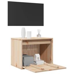 Berkfield Home Wall Cabinet 45x30x35 cm Solid Pinewood in Light Tan - Size: 45 x 30 x 35 cm - thumbnail 3