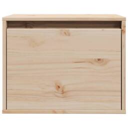 Berkfield Home Wall Cabinet 45x30x35 cm Solid Pinewood in Light Tan - Size: 45 x 30 x 35 cm - thumbnail 4