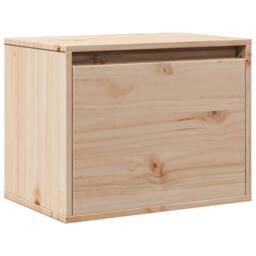 Berkfield Home Wall Cabinet 45x30x35 cm Solid Pinewood in Light Tan - Size: 45 x 30 x 35 cm - thumbnail 1