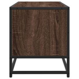 Berkfield Home TV Cabinet Brown Oak 80x34.5x40 cm Engineered Wood & Metal - thumbnail 5