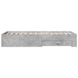 Berkfield Home Bed Frame with Drawers without Mattress Concrete Grey 90x190 cm Single - thumbnail 5