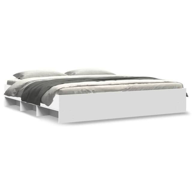 Berkfield Home Bed Frame without Mattress White 180x200 cm Super King Engineered Wood - image 1