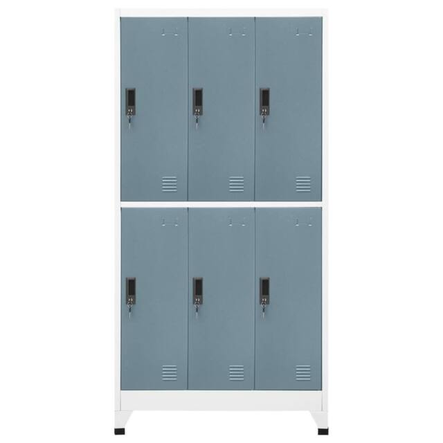 Berkfield Home Locker Cabinet Light Grey & Dark Grey 90x45x180 cm Steel - Size: 90 x 45 x 180 cm - image 1
