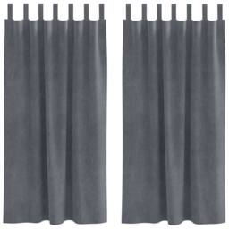 Berkfield Home Blackout Curtains with Hanging Loops 2 pcs Super Light Grey Velvet