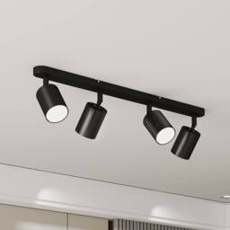 Emitto 4-Way Spotlight Ceiling Light Fully Adjustable Steel Modern Black GU10 - thumbnail 2