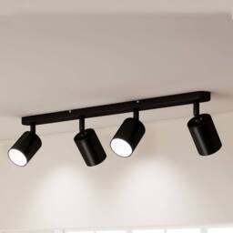 Emitto 4-Way Spotlight Ceiling Light Fully Adjustable Steel Modern Black GU10 - thumbnail 3