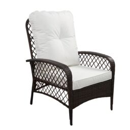 FURNITURE ONE 3 PCS Garden Bistro Set, Glass Table with Ice Bucket - Swivel in Brown - Size: B - thumbnail 6