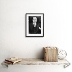"Artery8 Wall Art Print Al Capone 1935 Photo Mafia Chicago Gangster Artwork Framed 9X7 Inch in Black - Size: W7"" x H9""" - thumbnail 2
