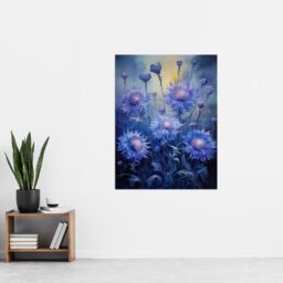 "Artery8 Wall Art Print Ethereal Cornflower Meadow in Blue & Purple Poster Picture - Size: W18"" x H24""" - thumbnail 4
