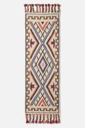Homescapes Goa Multi Colour Kilim Runner Wool Rug 66 x 200 cm - Size: 66 cm x 200 cm - thumbnail 2