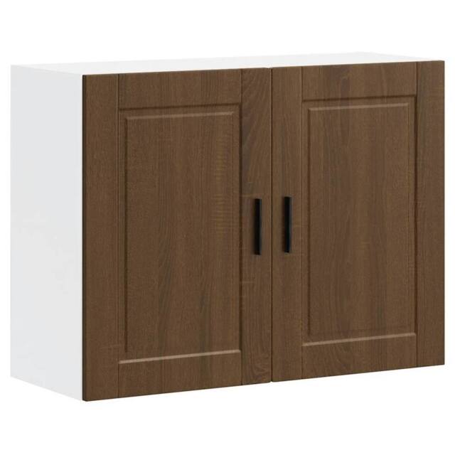 Berkfield Home Kitchen Wall Cabinet Porto Brown Oak Engineered Wood - image 1