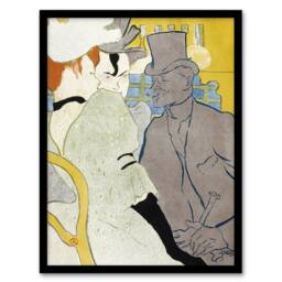 Artery8 Englishman at the Moulin Rouge Vintage Framed Wall Art Print Lautrec - Size: A4 - thumbnail 1