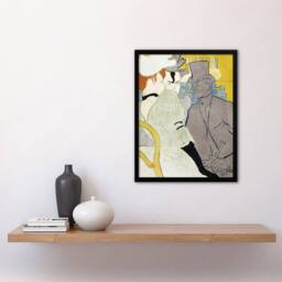 Artery8 Englishman at the Moulin Rouge Vintage Framed Wall Art Print Lautrec - Size: A4 - thumbnail 4