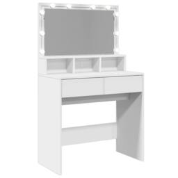 Berkfield Home Dressing Table with LED White 80x41x134.5 cm - thumbnail 8