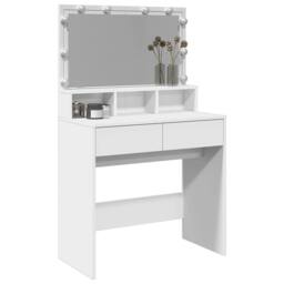 Berkfield Home Dressing Table with LED White 80x41x134.5 cm - thumbnail 4