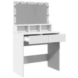 Berkfield Home Dressing Table with LED White 80x41x134.5 cm - thumbnail 9