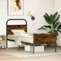 Berkfield Home Bed Frame without Mattress 80x200 cm Sonoma Oak Engineered Wood in Brown - thumbnail 2