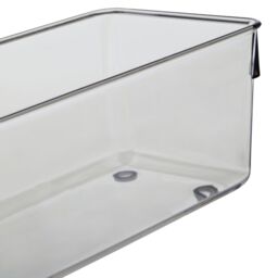 Orsina Versatile Large Set Of Two Kitchen Organisers, Integrated Handle Narrow Storage Boxes, Versatile Boxes in Clear - thumbnail 3