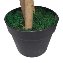 Leaf 120cm Large Artificial Mango Tree Plant with Planter in Green - thumbnail 3