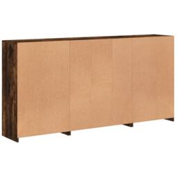 Berkfield Home Sideboard with LED Lights Smoked Oak 202x37x100 cm in Brown - Size: 202 x 37 x 100 cm - thumbnail 8