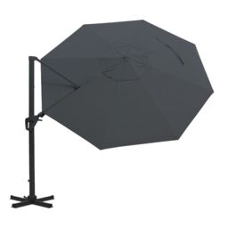 Charles Bentley 3.5m Premium Quality Cantilever Umbrella Parasol Grey - thumbnail 4